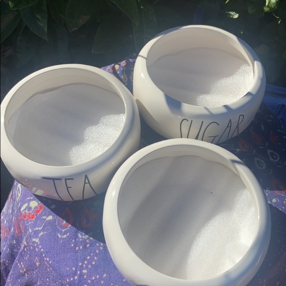 NEW Rae Dunn Stackable 3 Piece White & Black Canister Set - Picture 2 of 6